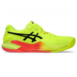 Asics Gel Resolution 9 Clay Paris Mens 1041A495-750 Safety Yellow/Black