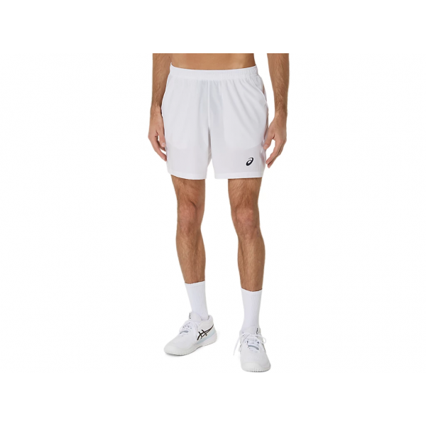 Asics court 7inch short 2041A344-100 white mens tennis shorts