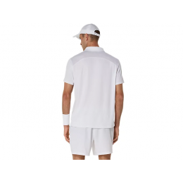 Asics court polo 2041A340-100 white mens tennis shirt