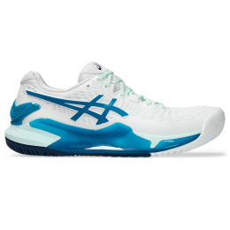 Asics Gel Resolution 9 1042A208-102 White Ladies Tennis Shoe