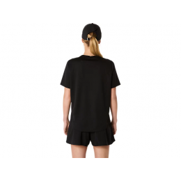 Asics Silver SS top 2012D144-001 black ladies t-shirts