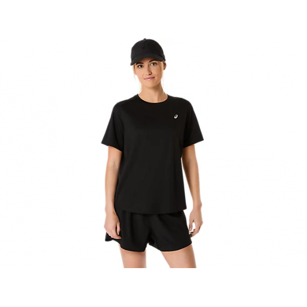 Asics Silver SS top 2012D144-001 black ladies t-shirts