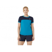 Asics Court SS Top 2042A262-423 Teal Blue Ladies Tennis Top