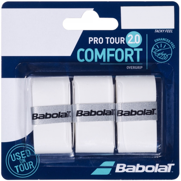 BABOLAT Pro Tour 2.0 White Overgrip 3 Pack