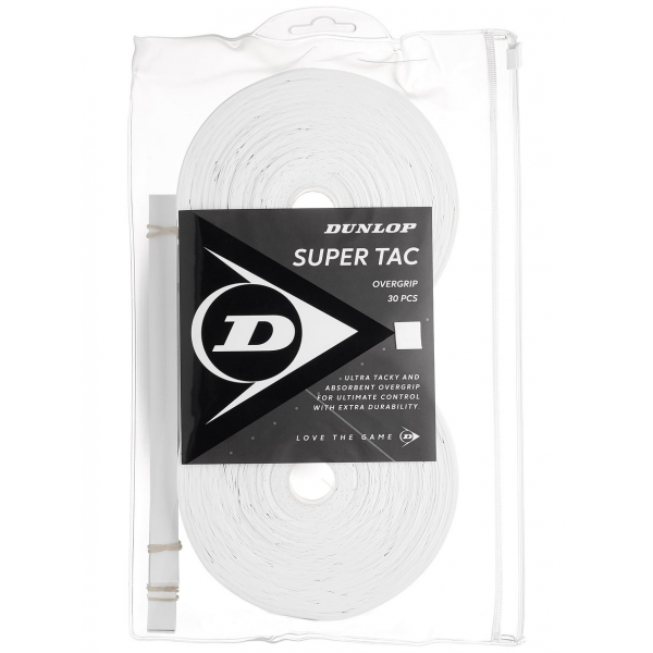 Dunlop super tac 30pack white overgrip