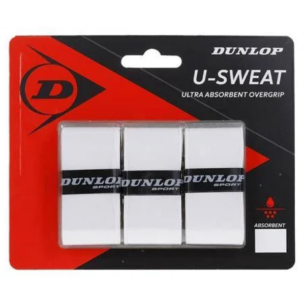 Dunlop U-Sweat White Overgrip (3-Pack)