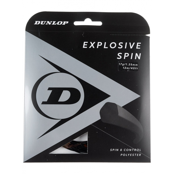 Dunlop explosive spin 1.25mm black 12m set