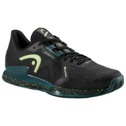 Head Sprint Pro 3.5 SF Clay Mens Tennis Shoe 273014 Black/Forrest Green