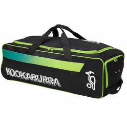 Kookaburra Pro 4.0 Wheelie Bag Black/Lime Cricket Bag