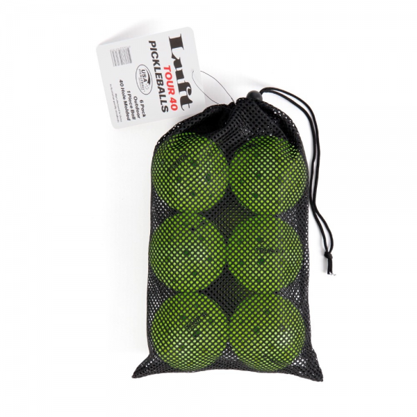 Luft Tour 40 Pickleball Hi-Vis Green 6 Pack