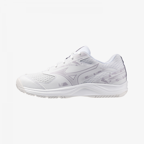 Mizuno Stealth star 3 white junior netball shoe